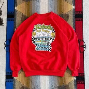 Vintage 90s Yukon 800 Alaska Marathon Crewneck Sweatshirt Size Medium Boats USA